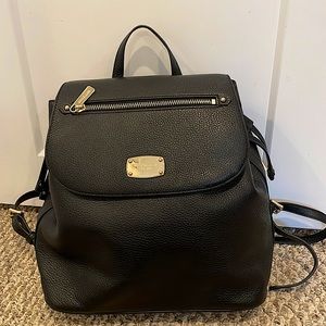 Michael Kors Black Leather Back Pack